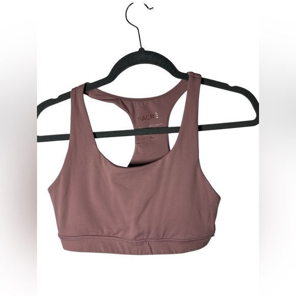 SACRÉ Women’s Sports Bra Size S Mauve Brown Racerback High Support Activewear - Picture 3 of 7